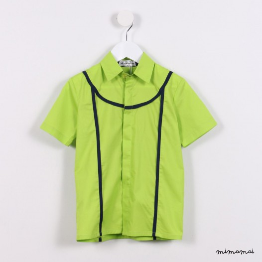 Short-sleeved Baseball Shirt lime