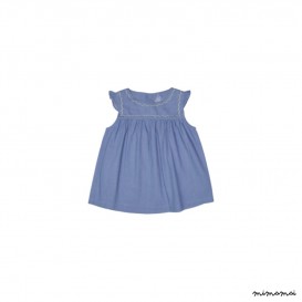 Blouse &agrave; volants denim Violette