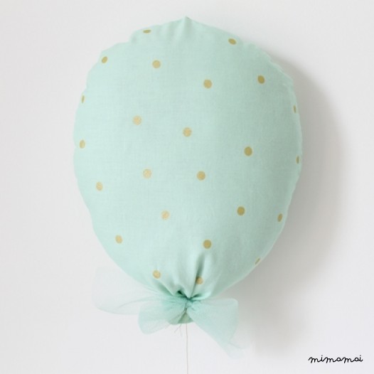 Ballon C&eacute;lestine mint et or