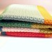 Crochet baby blanket in colorful stripes, crochet nursery bedding