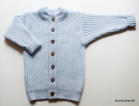 Babies/Children's lightweight merino wool cardigan/round collar/crew neck/sweater