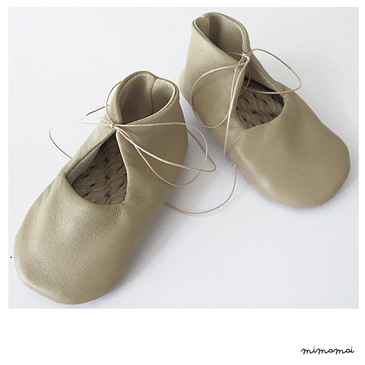 Coat, romper, hat and shoes. 100% linen, silk and soft leather.