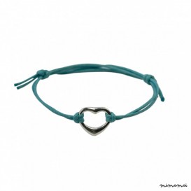 Sterling silver big heart bracelet