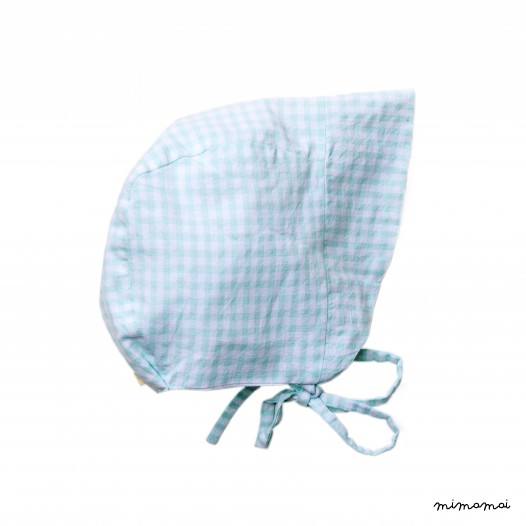 Summer Bonnet | Mint Plaid