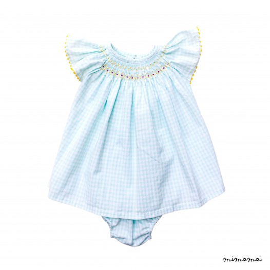 Summer Smocked Set | Mint Plaid