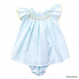 Summer Smocked Set | Mint Plaid