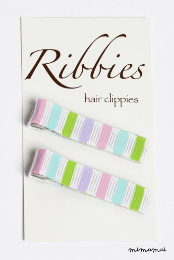 Pair of Hallie Stripes hairclips