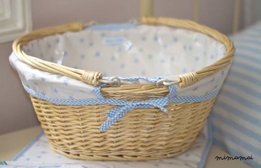 Personalised Oilcloth Lined Changing Basket