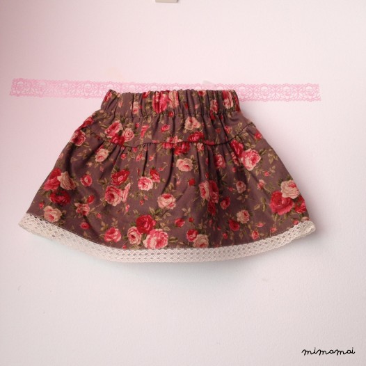 Girls skirt/ Boho girl skirt/ Flower cotton skirt