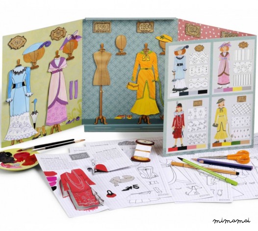 French Fashion Paper Doll Set