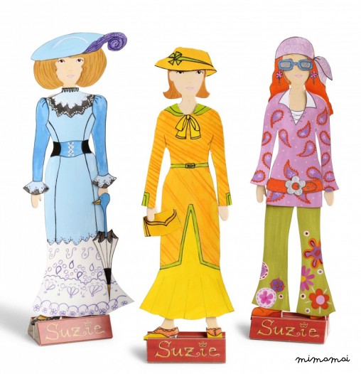 French Fashion Paper Doll Set