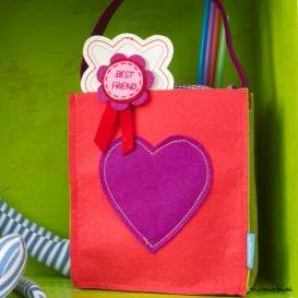 Set of 4 Heart Design Party Bags