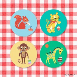 Party Animals Card Coasters