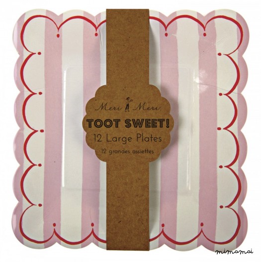 Toot Sweet Pink Party Plates