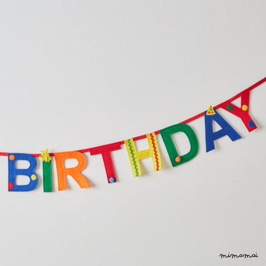 'Happy Birthday' Handmade Felt Bunting