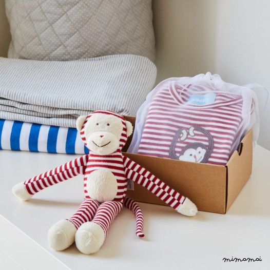Dancing Monkey babygrow & toy baby gift set