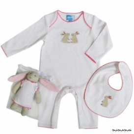 Kissing bunnies baby gift set