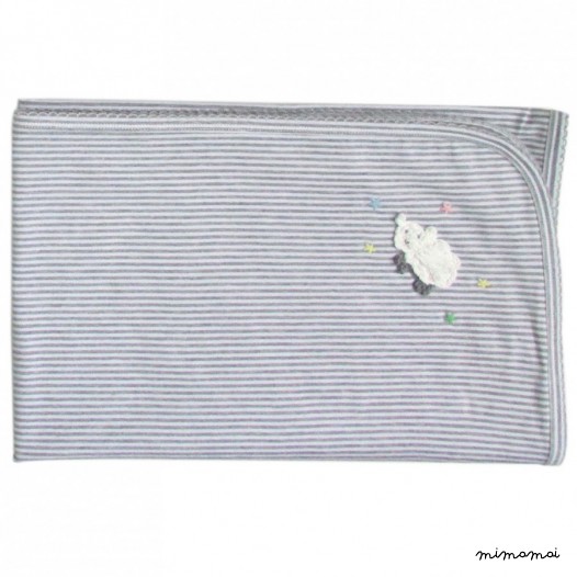 Crochet lamb baby blanket