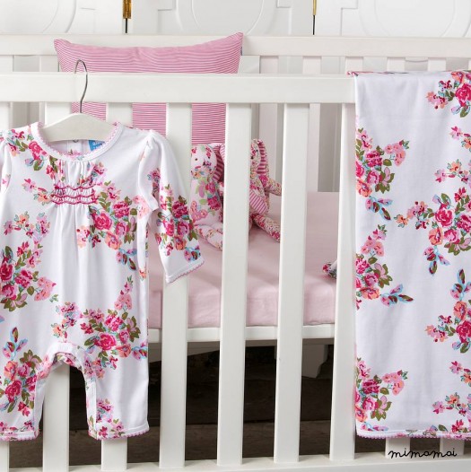 New baby floral blanket