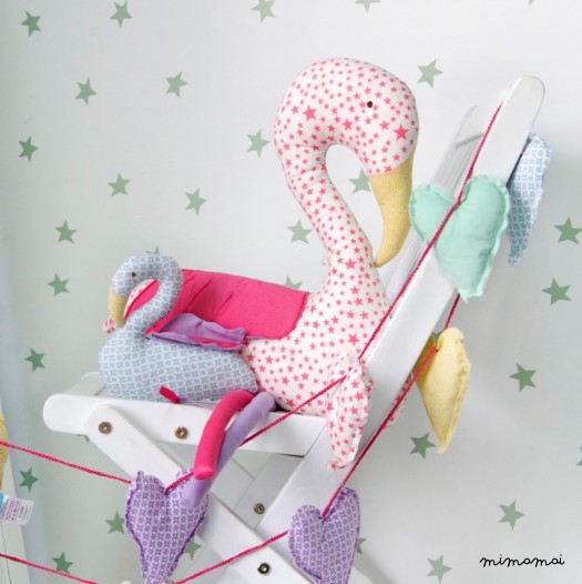 Flamingo cushion