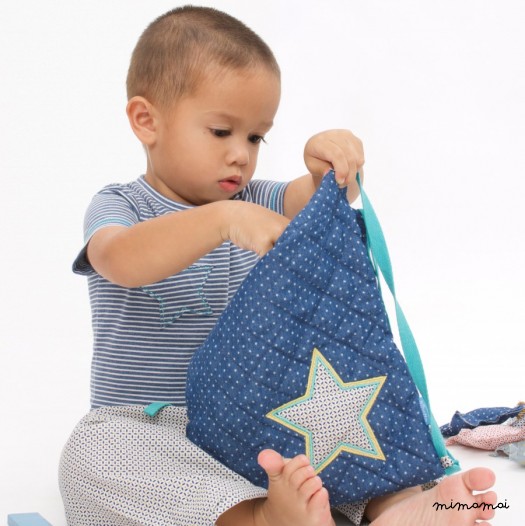Star quilted toy bag
