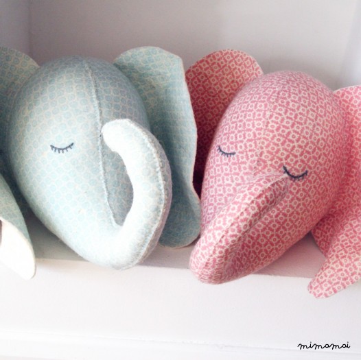 Pink sleepy Felt Elephant day