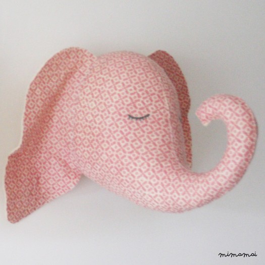 Pink sleepy Felt Elephant day