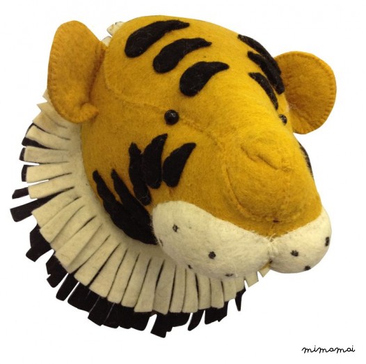 Felt tiger head