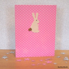 Embroidered Felt Rabbit Card