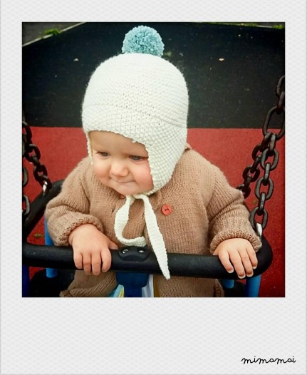Ear flap hat, baby earflap hat, pompom hat, baby hat, winter hat, any colours, made to order