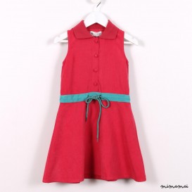 Sleeveless Tie-waist Dress pink