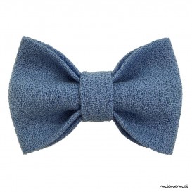 Child blue bow tie, wool crepe