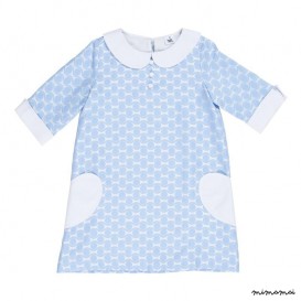 Heart Pocket Dress pale blue
