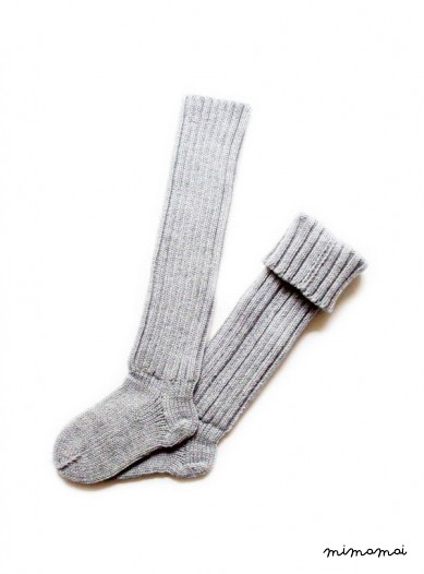 Babies/Children's knitted Merino wool Knee-high ribbed Socks/stockings
