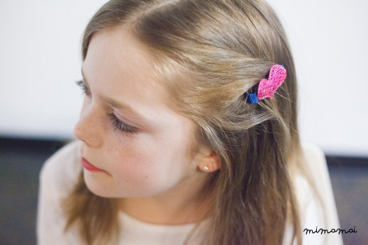 Hair Clip Set Of 4 Sparkle Hearts - B