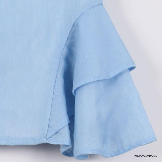 Side Flare Skirt pale blue
