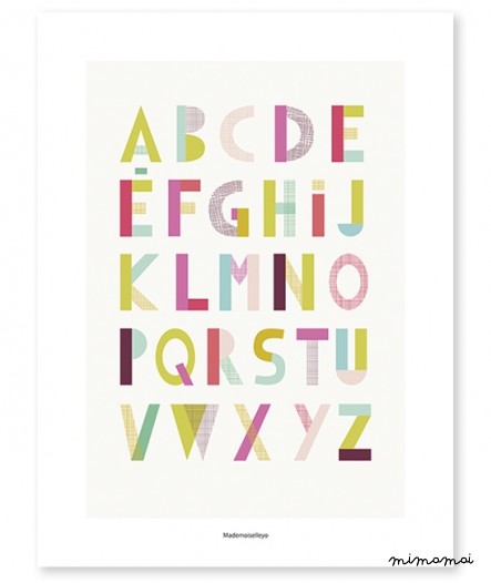 AFFICHE ( 30x40cm) - SUPER PINK ABC
