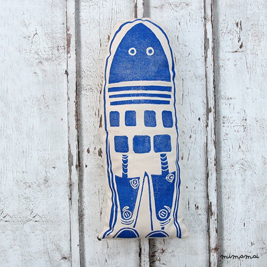 Robot Cushion  Blue Shell