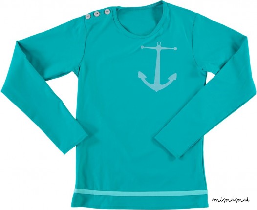 Boy rash vest PIRATE Anchor UPF50+
