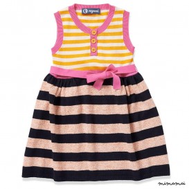 Dress SUSA STRIPES white/yellow