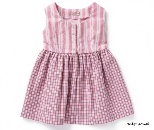 Dress MY DIRNDL check-stripes rose