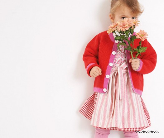 Dress MY DIRNDL check-flowers red