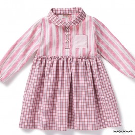dress FRIEDA, check-stripes rose