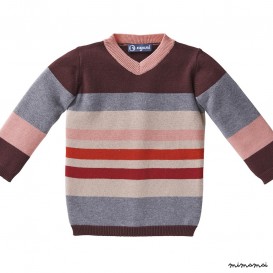 Pullover STRIPES plum