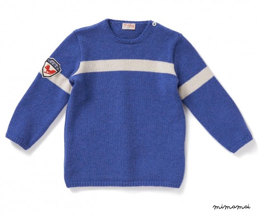 Pullover I AM A SKIER blue
