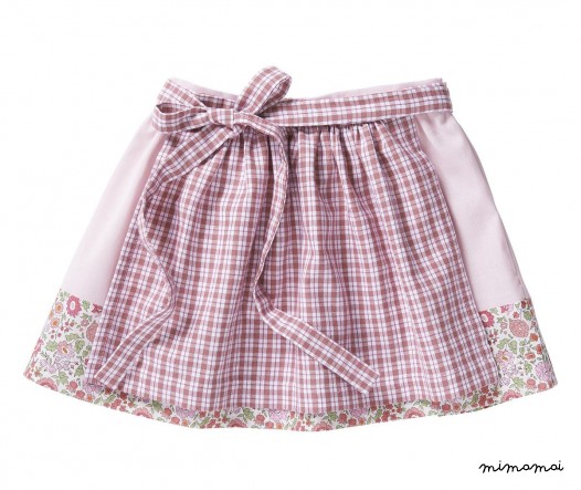 Skirt NIA apron check mauve