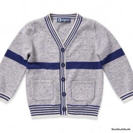 Cardigan HENRY white/blue