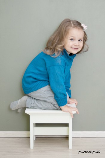 Organic Cotton Blue Baby Children Sweater