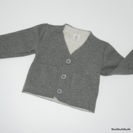 Cardigan Felpa per bimbo - Grigio
