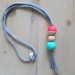 COLLANA MjMj doll FLUO in legno naturale dipinta a mano